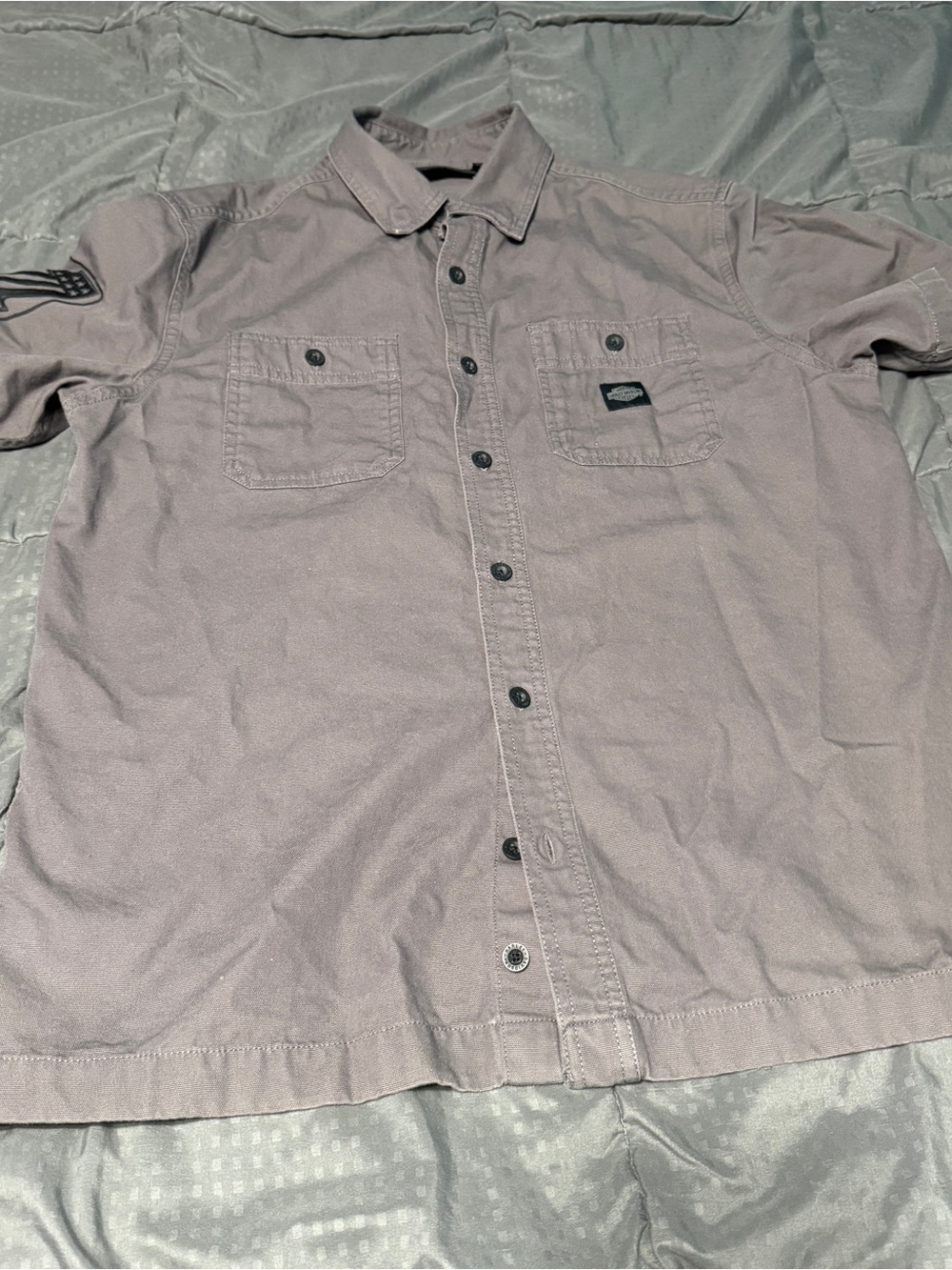 Harley-Davidson Men's Blackened Pearl Shirt Forever Harley Cotton Size Medium